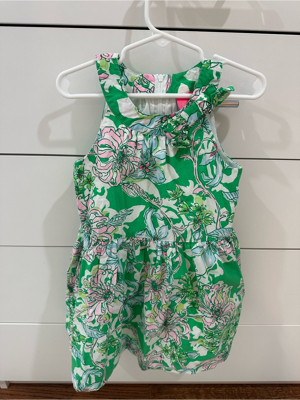 Lilly Pulitzer Green Floral Girls' Dress - Size 5